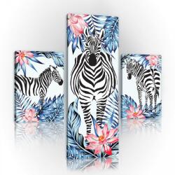 Consalnet Vászonkép 3 darabos, Zebra 130x80 cm méretben (C5-11125S16)