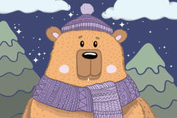 Dimex Vlies Fotótapéta - Bear in winter - 375x250 cm (MS-5-1446)