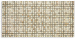 DMS 3D PVC falpanel Kis mozaik mintás, barna, drapp, rózsdabarna színnel (DMS0005)