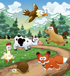 Dimex ANIMALS AND FOREST fotótapéta, poszter, vlies alapanyag, 225x250 cm (MS-3-0340)