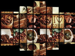 Consalnet Vászonkép, 5 darabos, Kávé 170x100 cm méretben (C5-20217S4A)