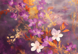 Consalnet Rózsaszín-narancs virágfüzér poszter, fotótapéta, Vlies (350 x 250 cm) (C1-15621VX7)