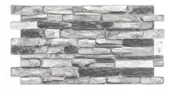 GRACE 3D PVC falpanel Ezüstszürke palakő mintás (TP10016863)