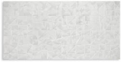 DMS 3D PVC falpanel Szürke modern törés mintás , fényes világos szürke felülettel (DMS0063)