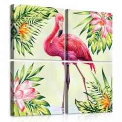Consalnet Vászonkép 4 darabos, Flamingó 50x50 cm méretben (C5-11120S20)