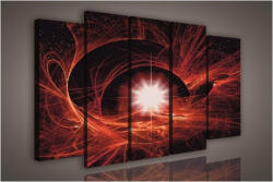 Consalnet Vászonkép, 5 darabos Piros absztakt 150x100 cm méretben (C5-1135S12)