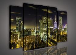 Consalnet Vászonkép, 5 darabos Éjszakai városkép 150x100 cm méretben (C5-505S12)