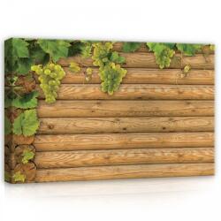 Consalnet Fa gerendák szőlővel, vászonkép, 60x40 cm méretben (C5-20151O4)