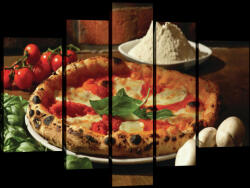 Consalnet Vászonkép, 5 darabos, Pizza 170x100 cm méretben (C5-20224S4A)