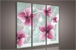 Consalnet Liliom minta, 3 darabos vászonkép, 90x80 cm méretben (C5-939S6)