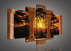 Consalnet Vászonkép, 5 darabos, Naplemente a Szavannán 170x100 cm méretben (C5-306S4A)