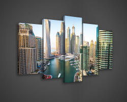 Consalnet Vászonkép 5 darabos, Dubai 100x60 cm méretben (C5-999S17)