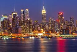 Dimex MANHATTAN AT NIGHT fotótapéta, poszter, vlies alapanyag, 375x250 cm (MS-5-0003)