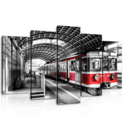 Consalnet Vászonkép 5 darabos, Metrószerelvény régen 100x60 cm méretben (C5-11392S17)