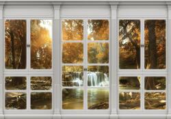 Consalnet Erdei vízesés az ablakból poszter, fotótapéta (250 x 175 cm) (C1-10638VX5)