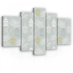 Consalnet Vászonkép, 5 darabos, Virág minta 170x100 cm méretben (C5-11918S4A)