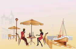 Sverus Fotótapéta Street Cafe, 400 x 260 cm (SV-39709250WM-400X260CM)