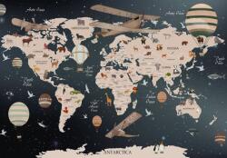 Consalnet Világtérkép poszter, fotótapéta (152, 5 x 104 cm) (C1-14406VEL)