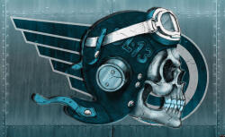 Consalnet Koponya poszter, fotótapéta, Vlies (208 x 146 cm) (C1-1348VEXL)