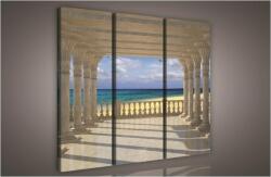 Consalnet Kilátás a tengerre, 3 darabos vászonkép, 90x80 cm méretben (C5-856S6)