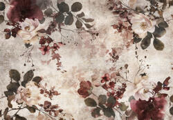 Consalnet Akvarell virágok kopott barokk háttérrel poszter, fotótapéta, Vlies (520 x 318 cm) (C1-15355VEXXXXXL)