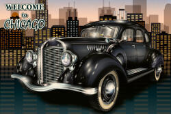 Dimex Vlies Fotótapéta - Chicago Retro Poster - 375x250 cm (MS-5-2175)