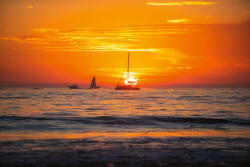 Dimex Vlies Fotótapéta - Sunset at the sea - 375x250 cm (MS-5-3133)