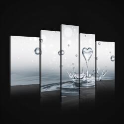 Consalnet Vászonkép, 5 darabos, Vízcseppek 170x100 cm méretben (C5-2529S4A)