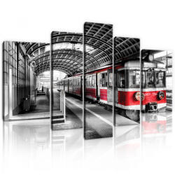 Consalnet Vászonkép, 5 darabos, Vasútállomás 170x100 cm méretben (C5-11392S4A)