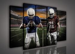 Consalnet Vászonkép, 5 darabos Rugby játékosok a pályán 150x100 cm méretben (C5-969S12)