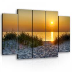 Consalnet Vászonkép, 5 darabos Naplemente a tengernél 150x100 cm méretben (C5-11577S12)