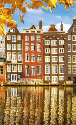 Dimex HOUSES IN AMSTERDAM fotótapéta, poszter, vlies alapanyag, 150x250 cm (MS-2-0024)
