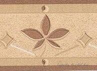 Jász-Iron Drapp-barna levél mintás bordűr (407-04)