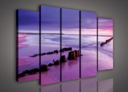 Consalnet Vászonkép, 5 darabos Tengeri naplemente 150x100 cm méretben (C5-424S12)