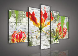 Consalnet Vászonkép, 5 darabos, Virág 170x100 cm méretben (C5-623S4A)