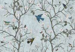 Consalnet Madarak a virágzó fákon poszter, fotótapéta, Vlies (350 x 250 cm) (C1-14611VX7)