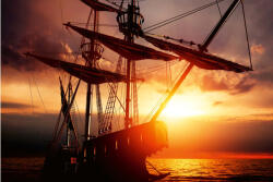 Dimex Vlies Fotótapéta - Old ancient pirate ship - 375x250 cm (MS-5-2749)