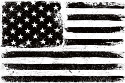 Dimex Vlies Fotótapéta - American Flag in Black and White - 375x250 cm (MS-5-1496)