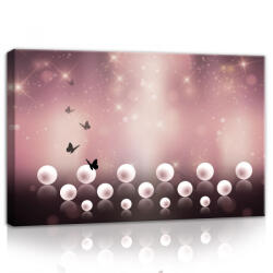 Consalnet Gyöngyök és pillangók, vászonkép, 60x40 cm méretben (C5-10058O4)
