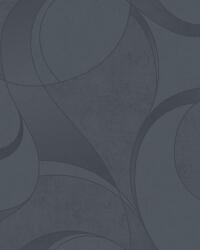 Grandeco Sötét szürke-ezüst íves absztrakt mintás tapéta (Tempo A57216) (A57216)