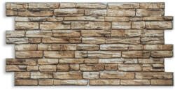 DMS 3D PVC falpanel Barna kőmintás, rózsdabarna, barna színnel (DMS0013)