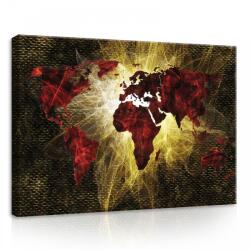 Consalnet Világ Térkép, vászonkép, 70x50 cm méretben (C5-10424O7)