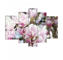 Consalnet Vászonkép, 5 darabos, Magnóliák 170x100 cm méretben (C5-20001S4A)