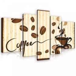Consalnet Vászonkép, 5 darabos, Kávé 170x100 cm méretben (C5-10001S4A)