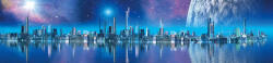 Dimex FUTURISTIC CITY öntapadós konyhai poszter, 260x60 cm (KI-260-036)