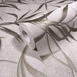 Marburg Szürke-arany vékony levél mintás tapéta (City Glow 34284) (34284)