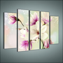 Consalnet Vászonkép, 5 darabos Magnóliák 150x100 cm méretben (C5-2134S12)