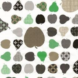 Vénilia Décor Gekkofix APPLES & PEARS GREEN öntapadós tapéta 45 cm x 15 m (12850)