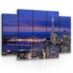 Consalnet Vászonkép, 5 darabos San Francisco 150x100 cm méretben (C5-11576S12)