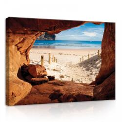 Consalnet Barlangból kilátás a Tengerpartra, vászonkép, 70x50 cm méretben (C5-10263O7)